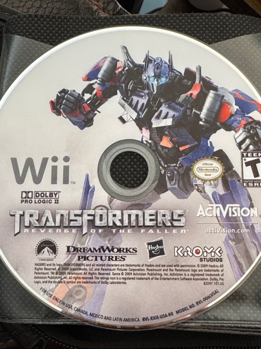 Nintendo Wii Transformers Disc Only